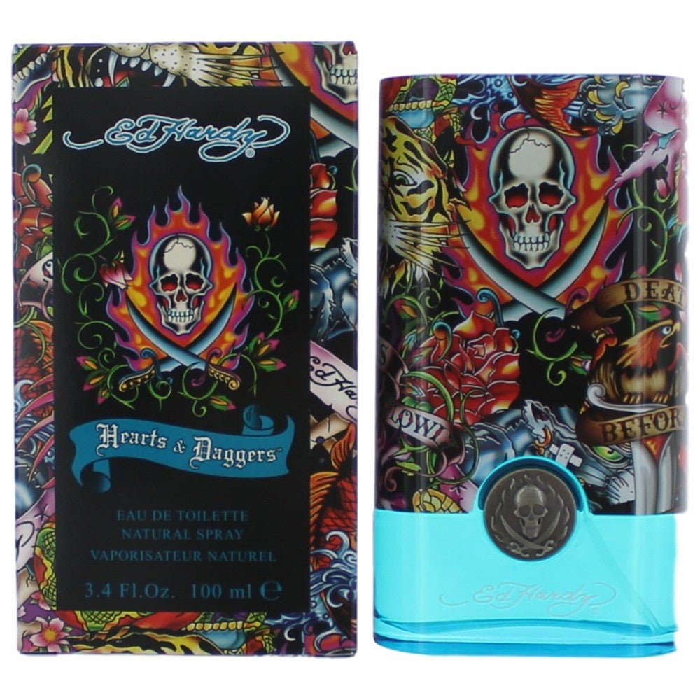 Ed Hardy Hearts & Daggers By Christian Audigier, 3.4 Oz Edt Spray Men - Rochan Shop