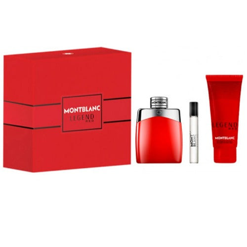 Mont Blanc Legend Red 3 Piece Gift Set Mont Blanc Men's Gift Sets - Rochan Shop