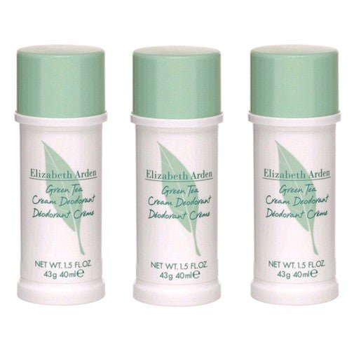 Green Tea By Elizabeth Arden, 3x1.5oz (4.5oz Total) Cream Deodorant Women - Rochan Shop