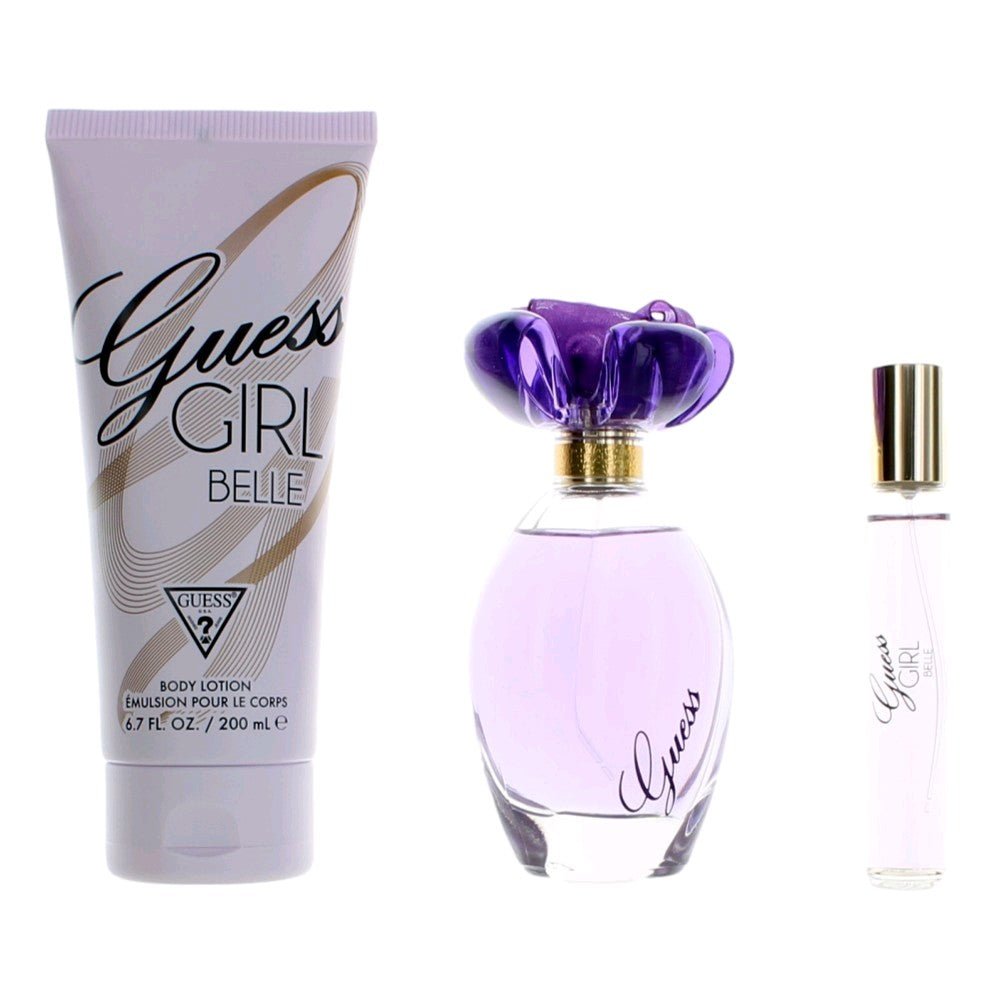 Guess Girl Belle By Guess, 3 Piece Gift Set For Women - Rochan Shop