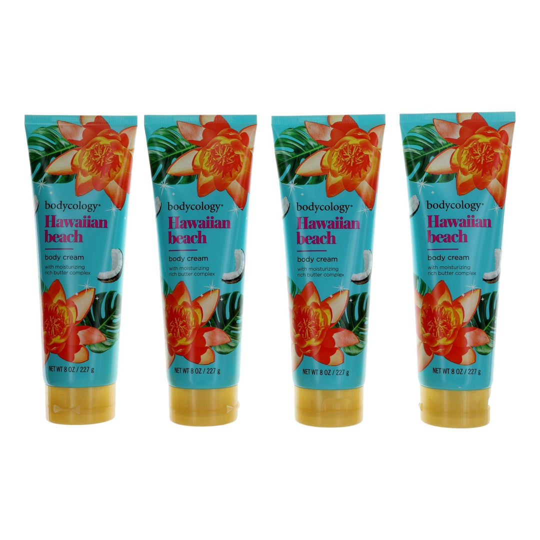 Hawaiian Beach By Bodycology,4 Pack 8 Oz Moisturizing Body Cream Women - Rochan Shop