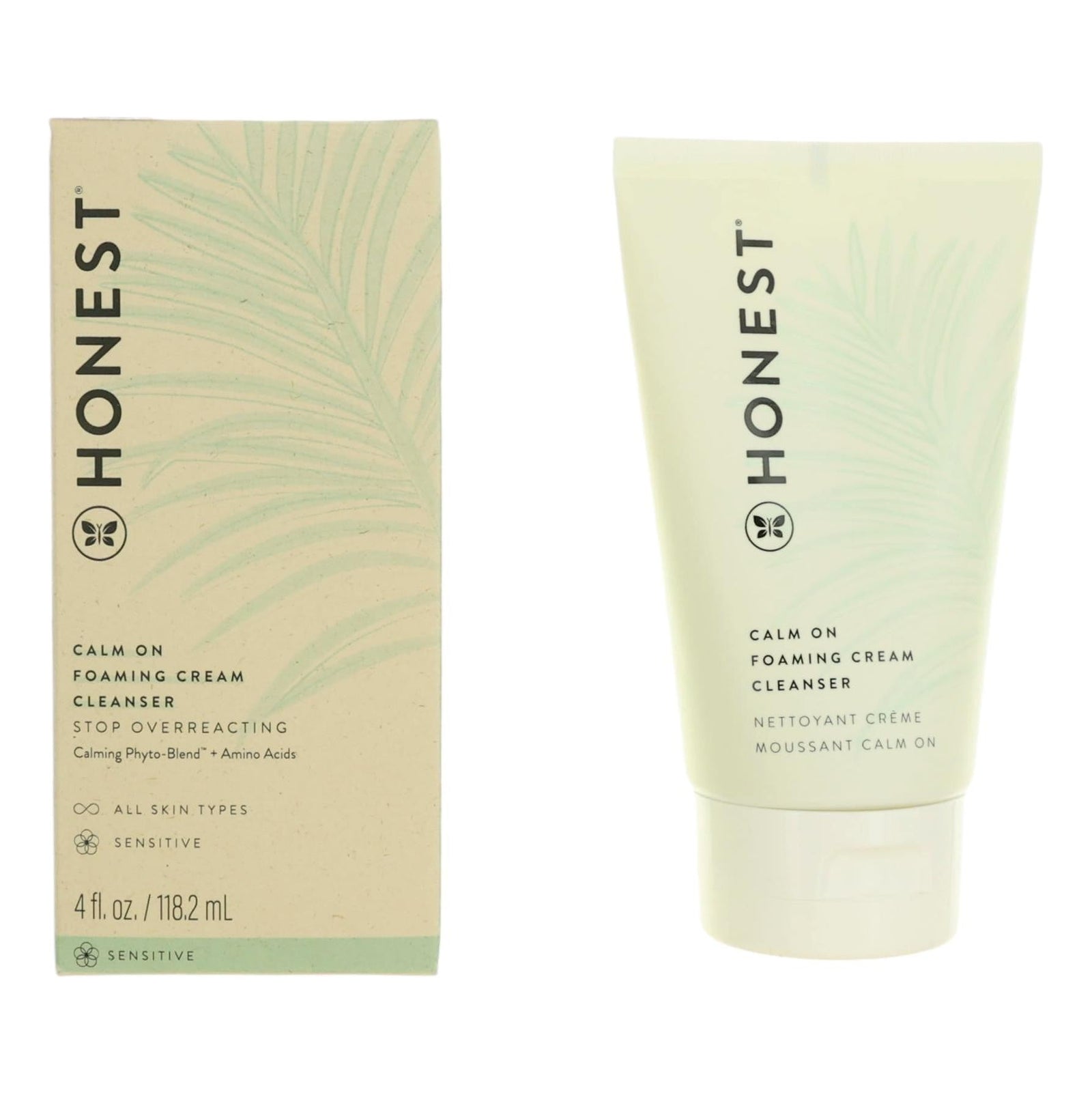 Honest Calm On Foaming Cream Cleanser By Honest, 4 Oz Face Cleanser - Rochan Shop