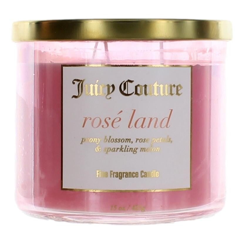 Juicy Couture 14.5 Oz Soy Wax Blend 3 Wick Candle Rose Land - Rochan Shop