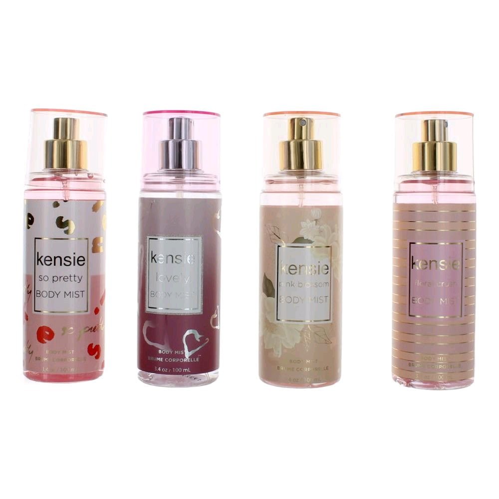 Kensie By Kensie, 4 Piece Body Mist Variety Gift Set For Women - Rochan Shop