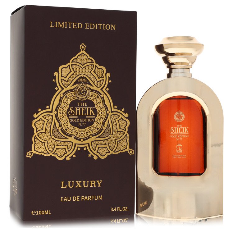 Khalis The Sheik N.77 Luxury Gold Edition By Khalis Eau De Parfum Spray 3.4 Oz (Men) - Rochan Shop