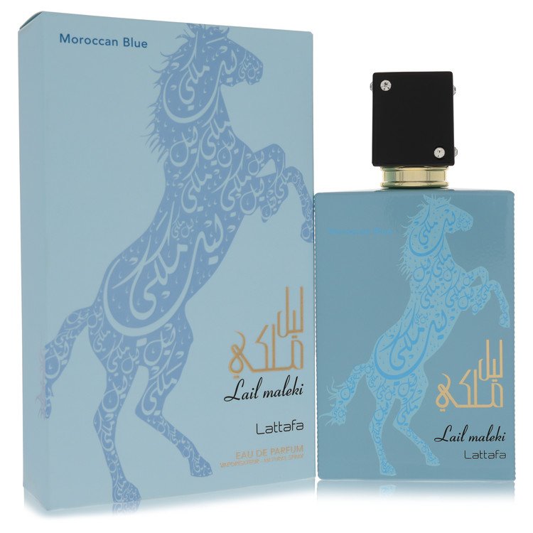 Lattafa Lail Maleki Morrocan Blue By Lattafa Eau De Parfum Spray (Unisex) 3.4 Oz (Men) - Rochan Shop