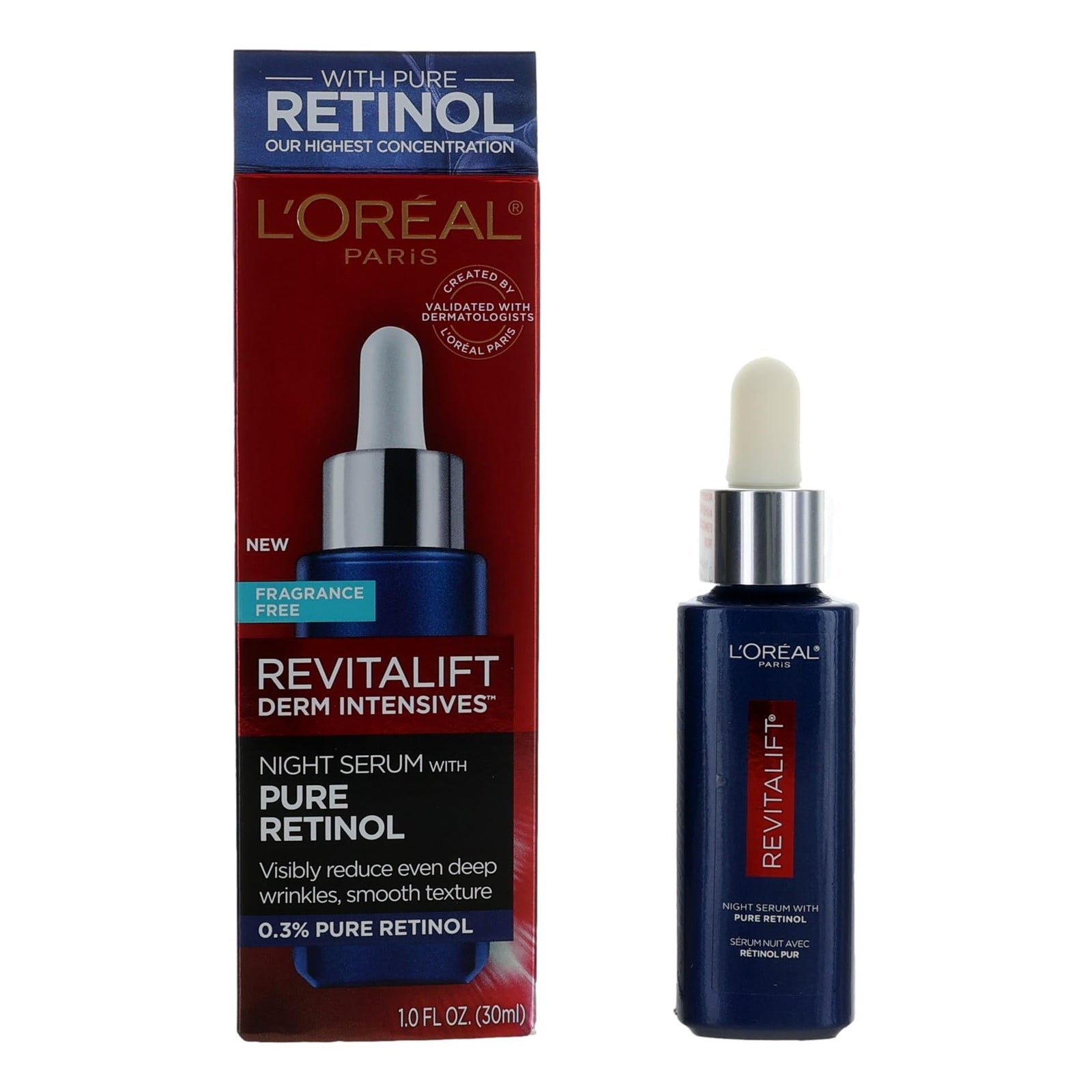 L'oreal Revitalift Derm Intensives By L'oreal, 1oz Night Serum With Pure Retinol - Rochan Shop