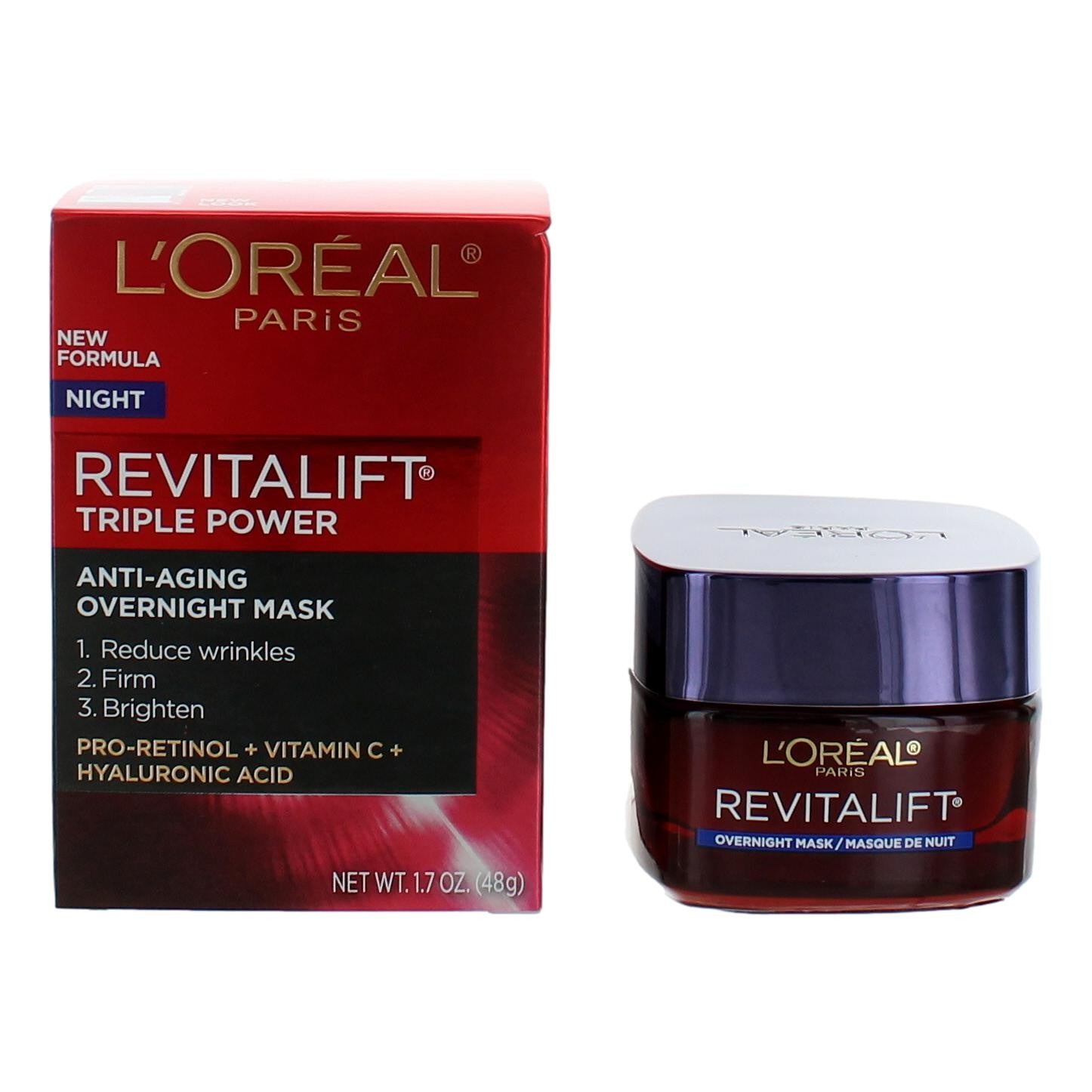 L'oreal Revitalift Triple Power By L'oreal, 1.7oz Anti Aging Overnight Mask - Rochan Shop