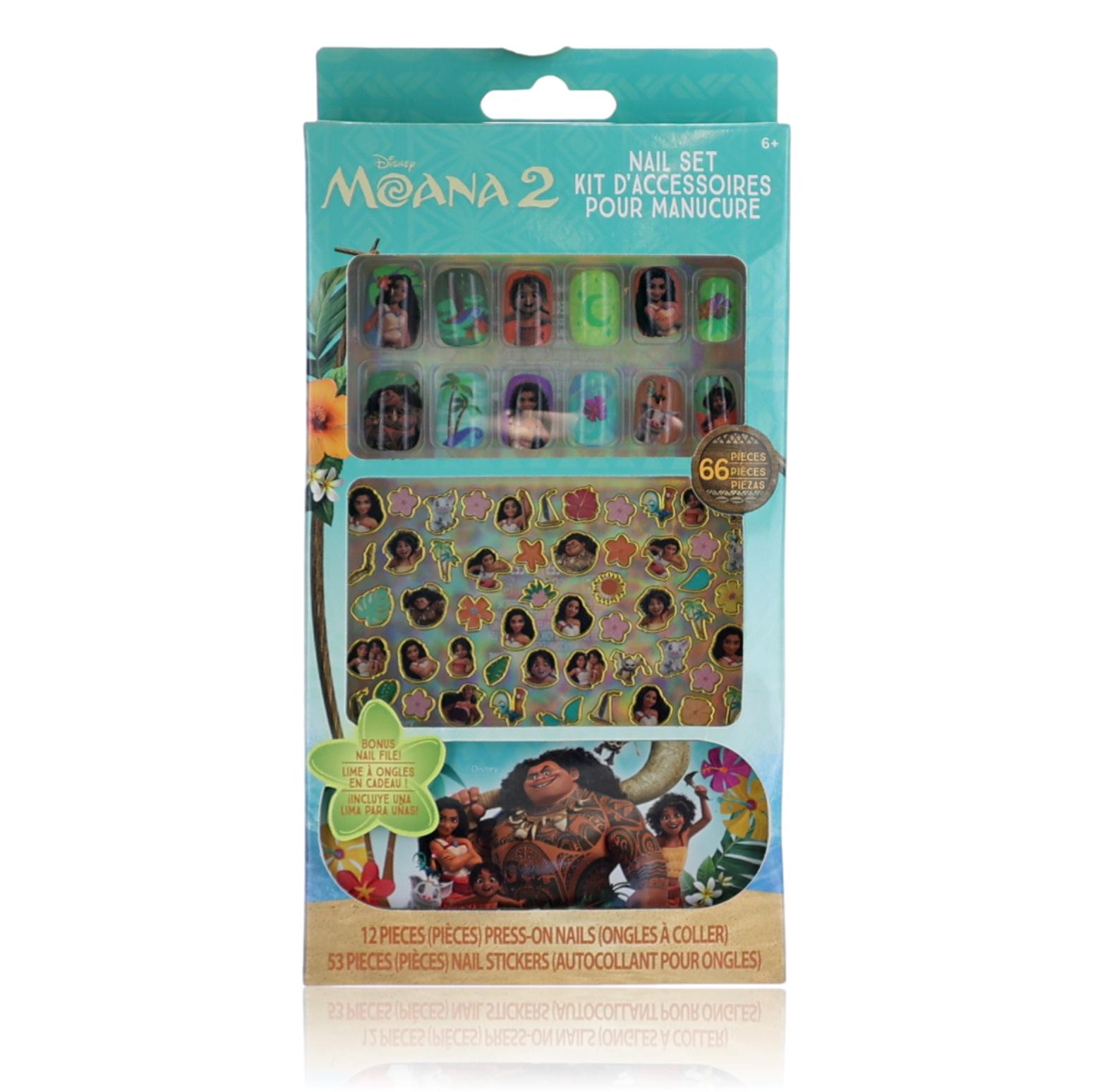 Moana Nail Art Set By Disney, 66 Piece Set For Kids - Rochan Shop