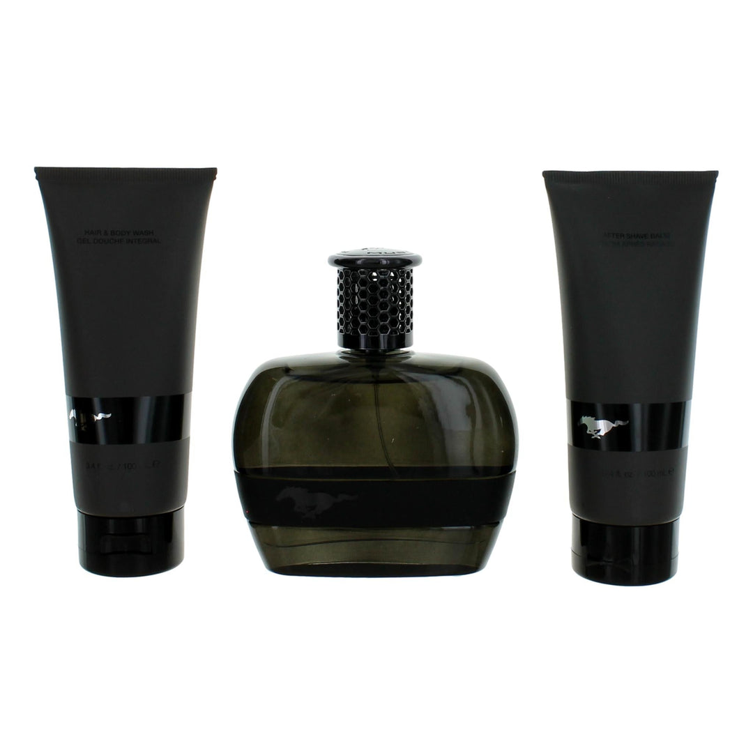 Mustang Black By Mustang, 3 Piece Gift Set For Men - Rochan Shop