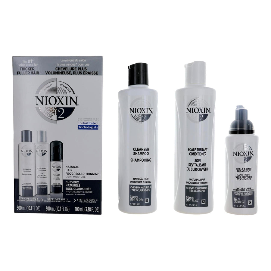 Nioxin 3 D Care System Kit 2 For Natural Hair Progressed Thinning Light Moisture - Rochan Shop