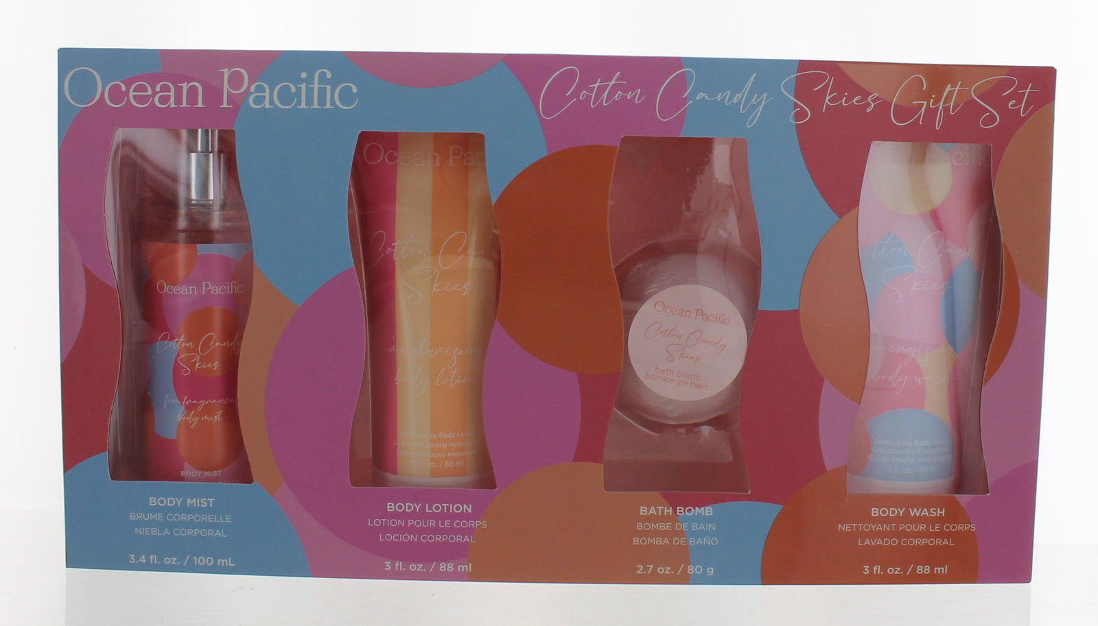 Op Cotton Candy Skies By Ocean Pacific, 4 Piece Gift Set For Women - Rochan Shop