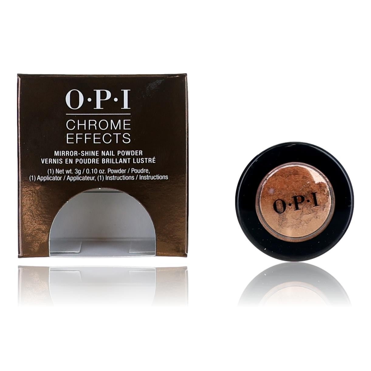 Opi Chrome Effects By Opi, 0.10 Oz Nail Powder Bronzed By The Sun - Rochan Shop