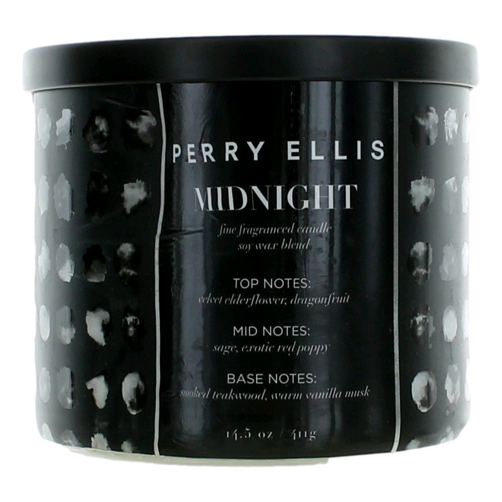Perry Ellis 14.5 Oz Soy Wax Blend 3 Wick Candle Midnight - Rochan Shop
