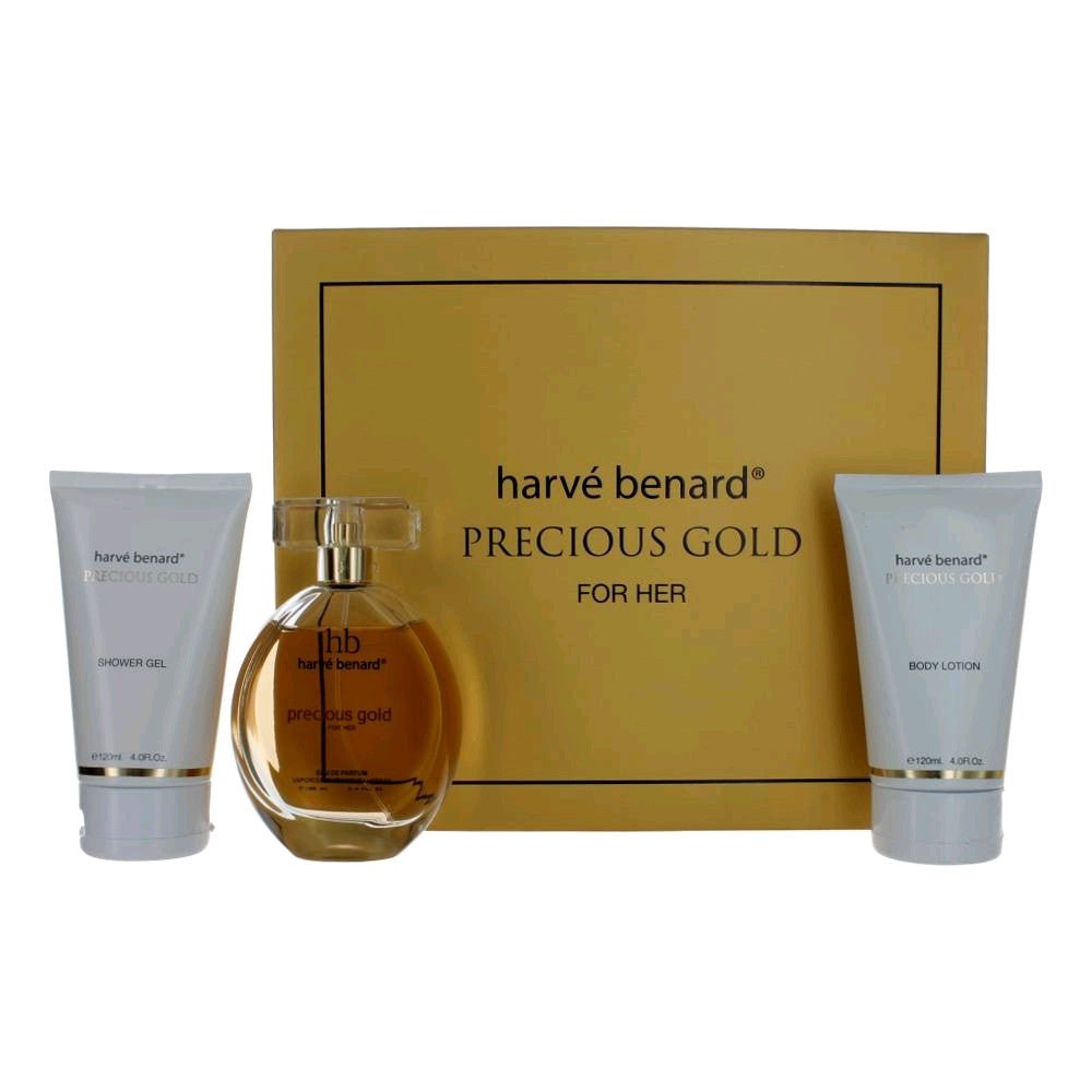 Precious Gold By Harve Bernard, 3 Piece Gift Set For Women - Rochan Shop