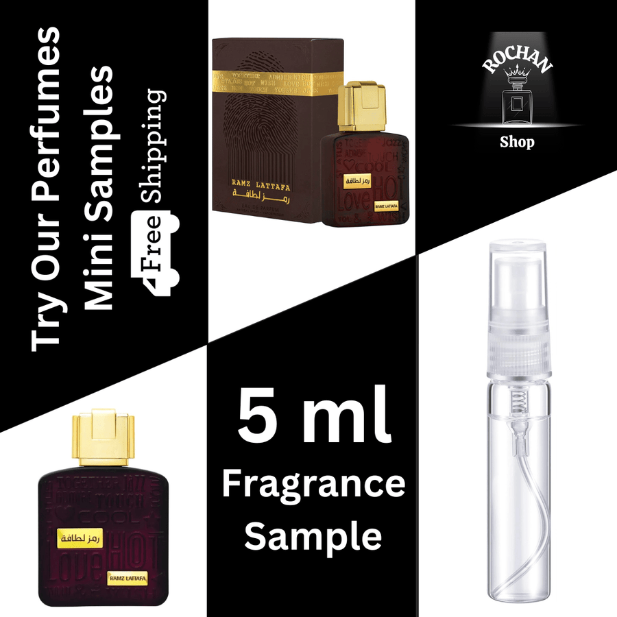 Ramz Gold By Lattafa Eau De Parfum Spray 5 ml Sample (Unisex) - Rochan Shop