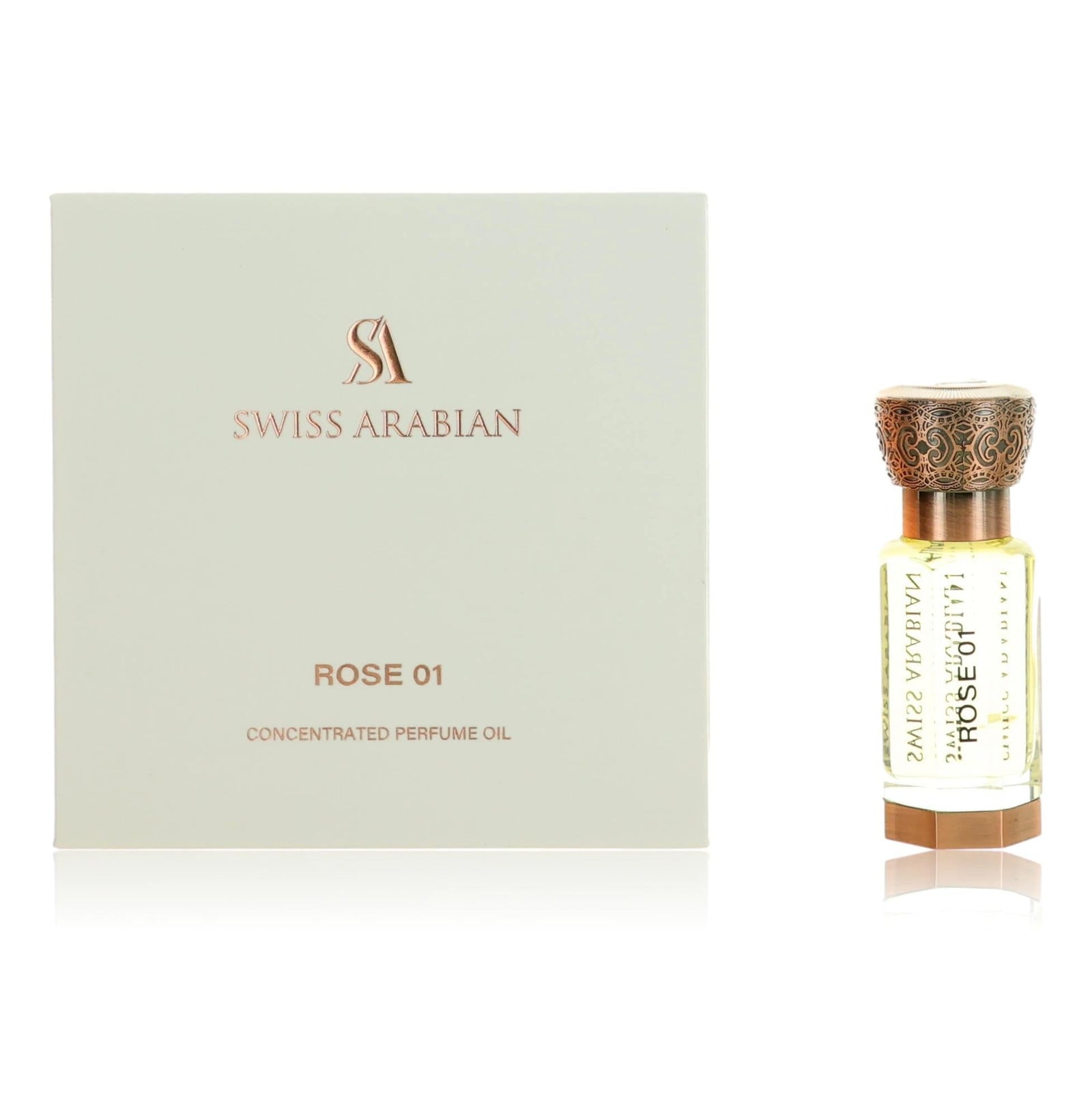 Rose 01 By Swiss Arabian, .4 Oz Perfume Oil For Unisex - Rochan Shop