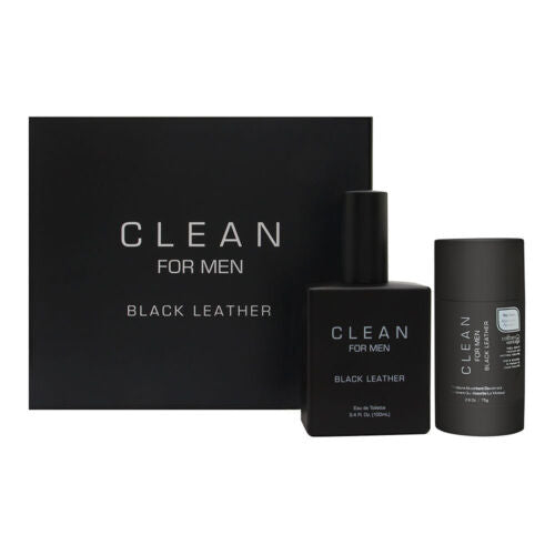 Clean Black Leather 2 Piece Gift Set Clean Men's Gift Sets - Rochan Shop