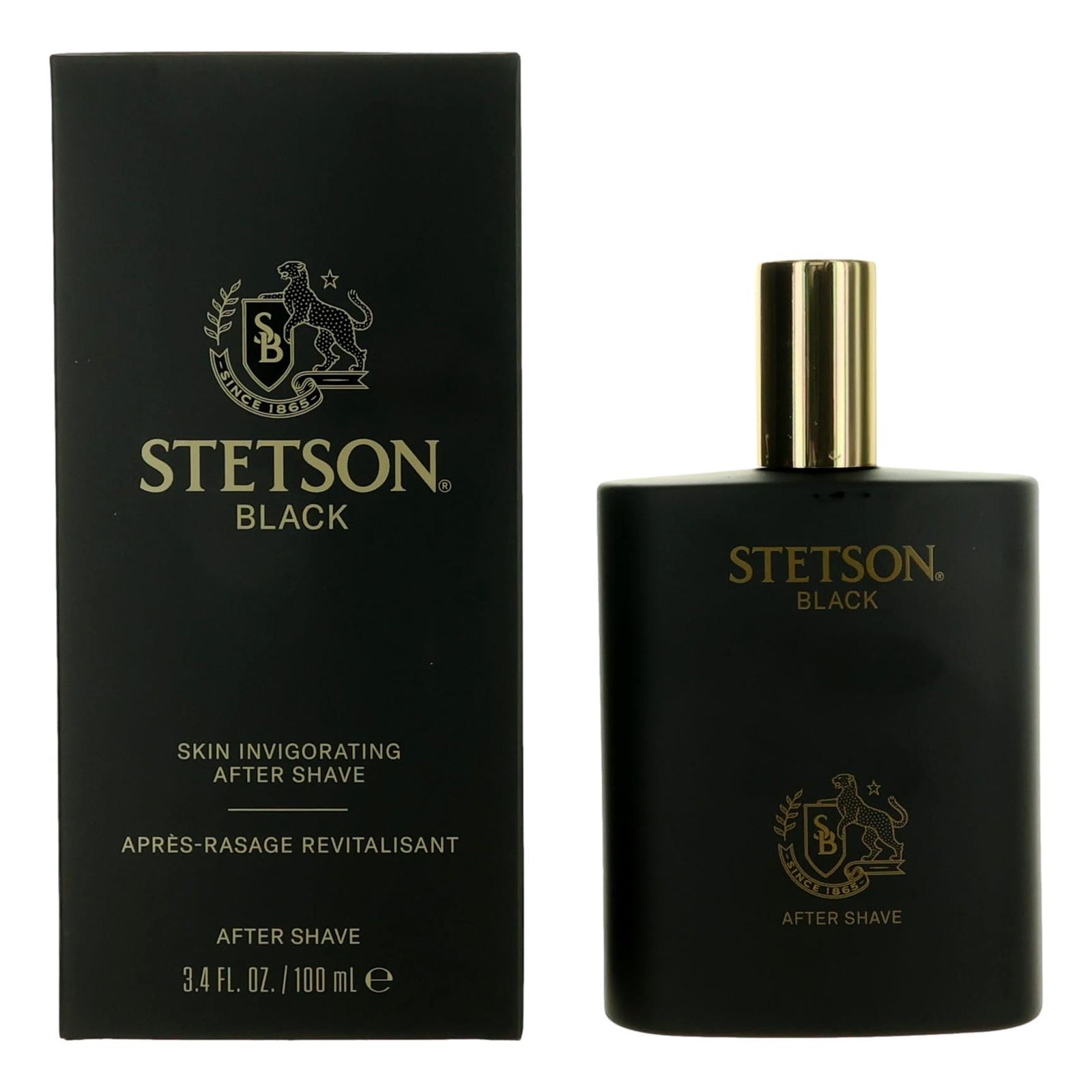 Stetson Black By Coty, 3.4 Oz Skin Invigorating After Shave Splash Men - Rochan Shop