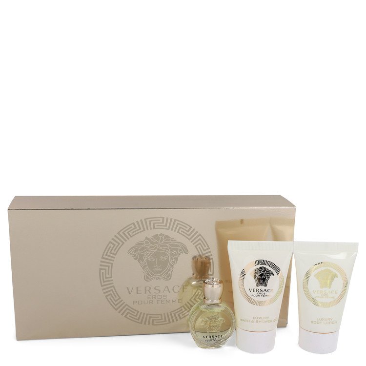 Versace Eros By Versace Gift Set .17 Oz Mini Edp + .8 Oz Shower Gel + .8 Oz Body Lotion (Women) - Rochan Shop