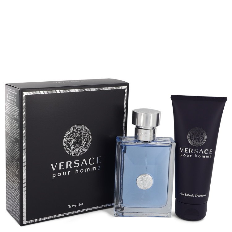 Versace Pour Homme By Versace Gift Set 3.4 Oz Eau De Toilette Spray + 3.4 Oz Shower Gel (Men) - Rochan Shop