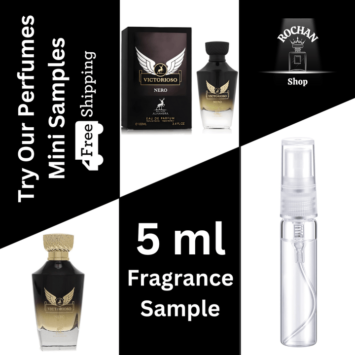 Victorioso Nero By Maison Alhambra Eau De Parfum Spray 5 ml Sample (Men) - Rochan Shop